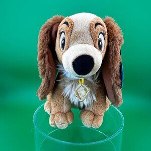 DISNEY PLUSH LADY 6 INCH DOG JUST PLAY STUFFED ANIMAL